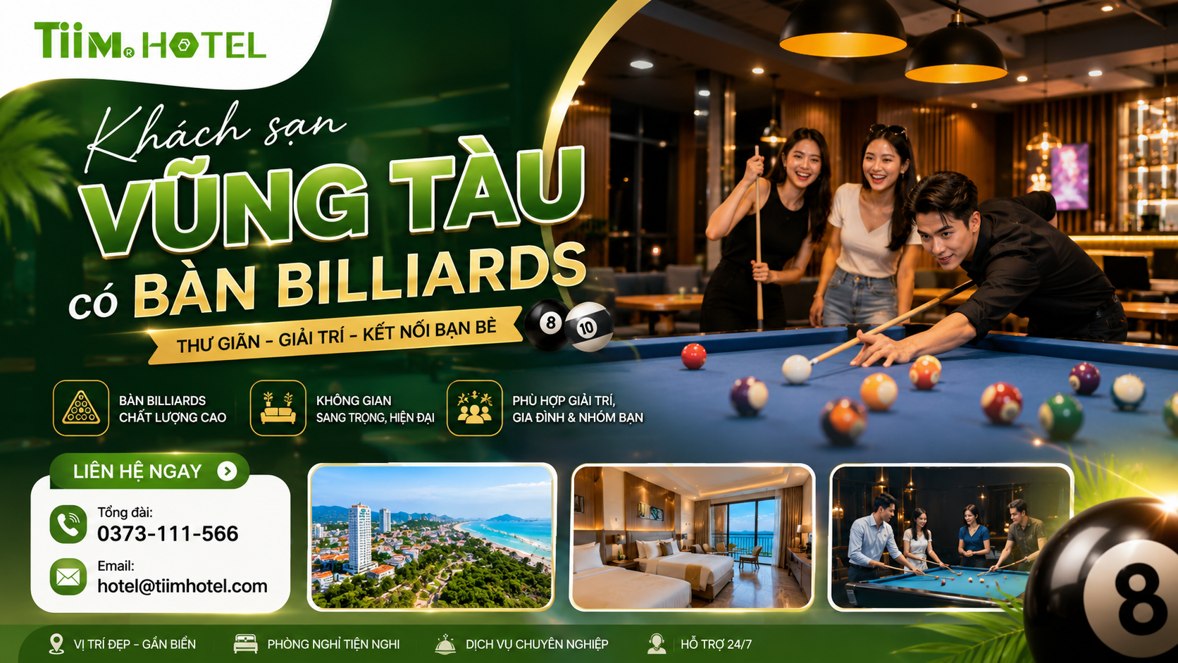 Bật Mí Top 10 Khách Sạn Vũng Tàu Có Bàn Billiards
