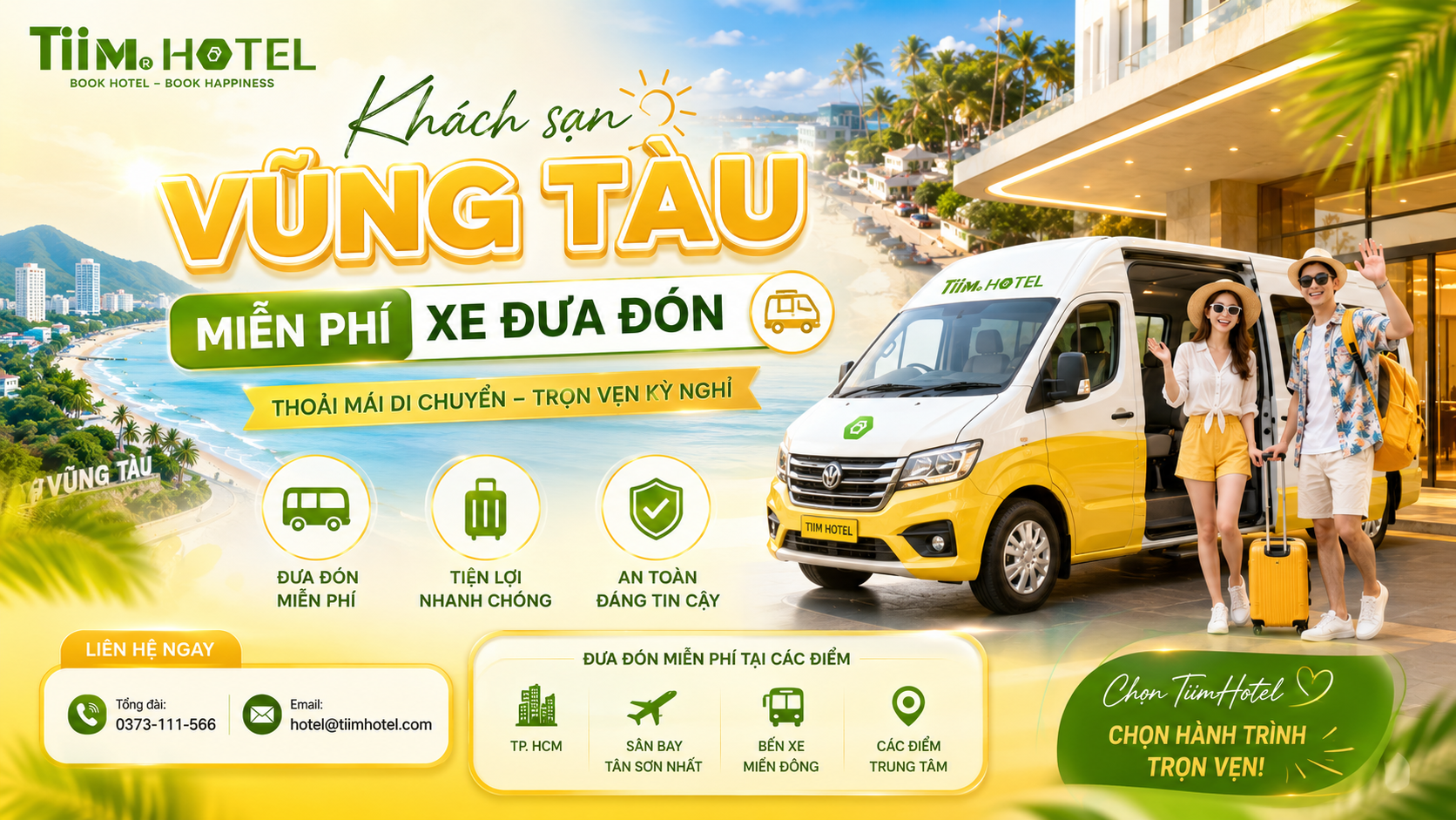 Khách Sạn Vũng Tàu MIỄN PHÍ Xe Đưa Đón, Shuttle Bus Từ TP.HCM