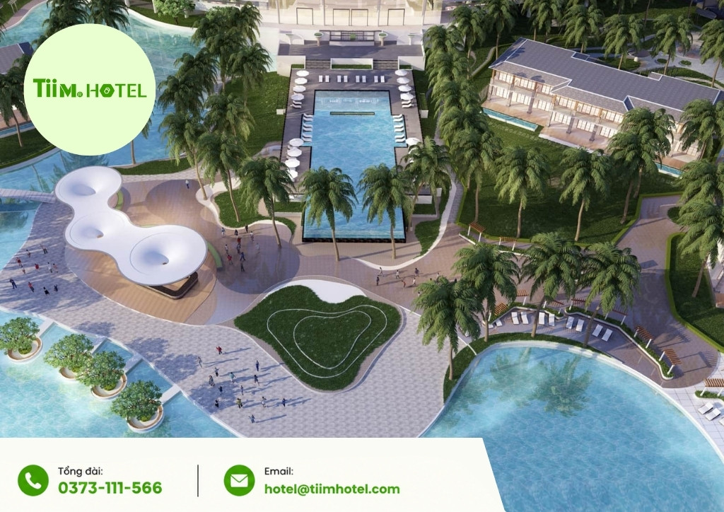 resort hồ tr&agrave;m c&oacute; b&atilde;i biển ri&ecirc;ng
