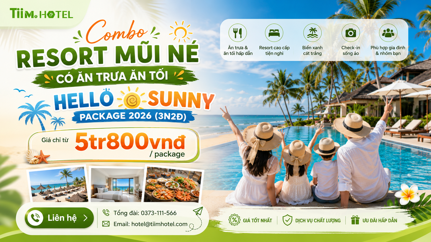 Combo Resort Mũi Né Có Ăn Trưa Ăn Tối Gợi Ý Gói Full Board